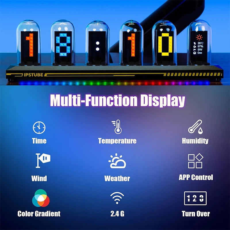 Mukautettava RGB Nixie -kello