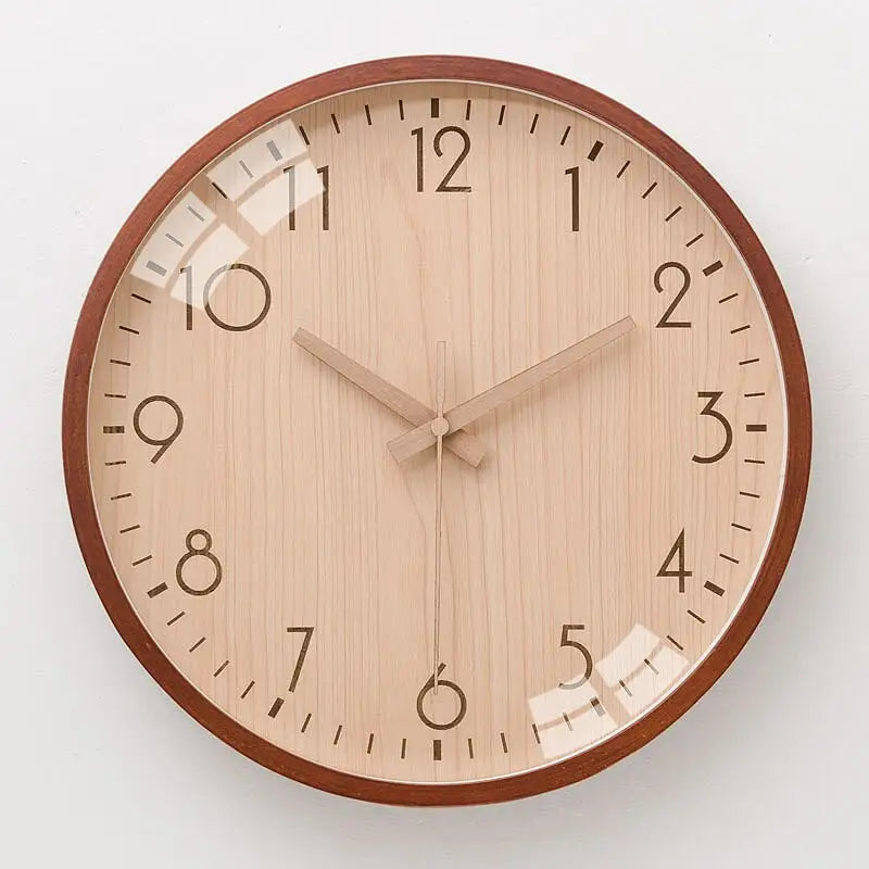 Horloge Murale Design Bois - Horloges murales - Bois foncé aiguilles clair / 25