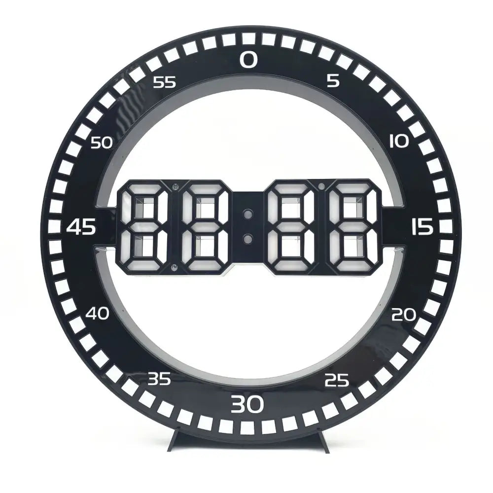 Horloge Murale LED 3D - Horloges murales - noir LED blanc